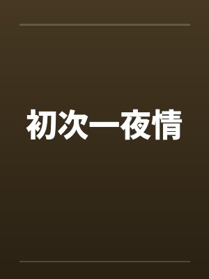 初次一夜情by佚名封面